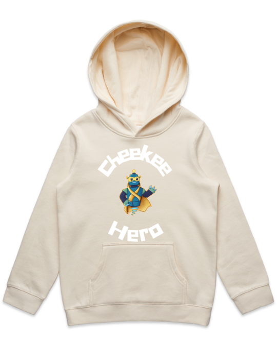 Cheekee Hero Circle HOOD (Kids) - ECRU